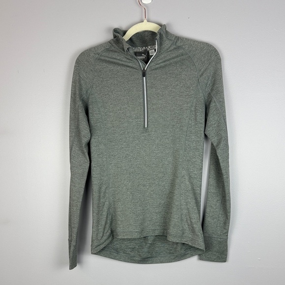 Puma Athletic Athleisure Casual Gray Quarter-Zip Small Pullover - Picture 2 of 10